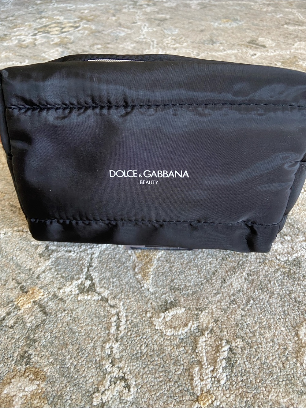 Dolce & Gabbana Black Nylon Padded Toiletry Pouch